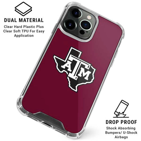 Texas A&M University Black Logo iPhone 16 Pro Max Clear Case
